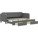  Dnevni krevet na razvlačenje tamnosivi 80 x 200 cm od tkanine | shoptok.hr