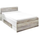 CARRYHOME postelja 140 cm x 200 cm , leseni material naravne barve, bela Cene