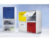 Wolf Posamezni predelek z zaklepanjem, možnost razširitve, VxŠxG 500 x 500 x 500 mm, za ključavnico obešanko, vrata svetlo siva | Shoptok.si