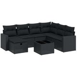 8-dijelni set vrtnih sofa od poliratana s jastucima crni | shoptok.hr