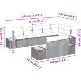 vidaXL 8-dijelni vrtni kauč set s jastučićima bež poly ratan akacija | shoptok.hr