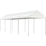 vidaXL Paviljon s streho bel 8,92x2,28x2,69 m polietilen - - Bela - 52.48 - 8.92 x 2.28 x 2.69 m - 2025- | Shoptok.si