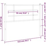  Kovinsko posteljno vzglavje črno 107 cm, (21142413) | Shoptok.si