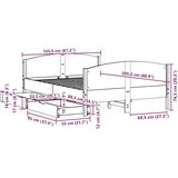 vidaXL Okvir kreveta bez madraca bijeli 150x200 cm od masivne borovine | shoptok.hr