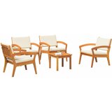Bistro set s jastukom 5 pcs Smeđa Poliester | Eponuda.com