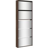 Maison Chic Omarica za obutev - Kopa za čevlje z ogledalom 5-nadstropna hrast 63x17x169,5 cm, (21777172) Cene