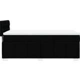 vidaXL Box spring postelja z vzmetnico črna 80x200 cm blago | Shoptok.si