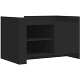 vidaXL Klubska mizica črna 80x50x50 inženirski les | Shoptok.si