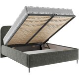 MID.YOU OBLAZINJENA POSTELJA 160 cm x 200 cm , les, tekstil, leseni material antracit | Shoptok.si