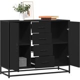  Komoda crna 92x35x76 cm od konstruiranog drva | shoptok.hr