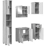  Set namještaja za kupaonicu s ladicama 5 pcs Sivi hrast sonoma | shoptok.hr