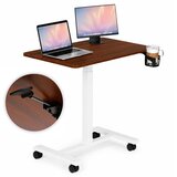  Mobilni stol 70x48 cm Stol za prijenosno računalo Podesiva visina 71,5-112 cm Smeđa ploča ModernHome | shoptok.hr