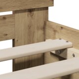 vidaXL posteljni okvir brez vzmetnice in naslona umetni hrast 90x200 cm | Shoptok.si