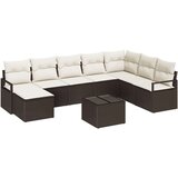 8 kom. vrtni sofa set s jastučićima sivi poli ratan 2-sjedalna vrtna sofa sa spremištem i jastučićima smeđi poli ratan | shoptok.hr