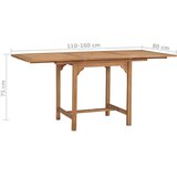  Proširivi vrtni stol (110 - 160) x 80 x 75 cm masivna tikovina | shoptok.hr
