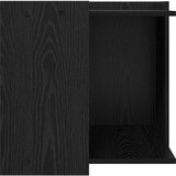 vidaXL Ograja za mačji WC Črni hrast 53 x 53 x 51 cm Konstruiran les | Shoptok.si