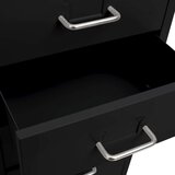 vidaXL Premična arhivska omara črna 28x41x109 cm kovinska | Shoptok.si