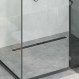  Odvod za tuš s staklenim poklopcem i 360° sifonom Crna 90 cm | shoptok.hr