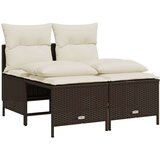  5-dijelni set vrtnih sofa s jastucima poliratan smeđi | shoptok.hr