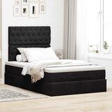  Otomanski okvir kreveta s madracima crni 120x190 cm baršunasti | Eponuda.com