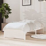 vidaXL Posteljni okvir bel trden les 75x190 cm 2FT6 Cene