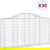 vidaXL Obokane gabion košare 30kosov 200x30x100/120cm pocinkano železo, (21000333) | Shoptok.si