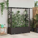  Povišeni krevet s mrežom i krovom Smeđa 162,5 x 40 x 138 cm PP | shoptok.hr