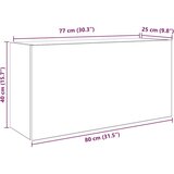 vidaXL Kupaonski zidni ormarić beton sivi 80x25x40cm konstruirano drvo | shoptok.hr