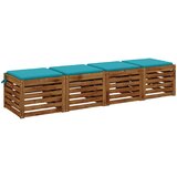  Jastučići za sjedenje SOEST 4 kom. 100% poliester Tirkizna | Shoptok.si