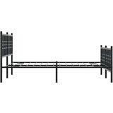 vidaXL metalni okvir kreveta uzglavlje i podnožje crni 120x190 cm | shoptok.hr