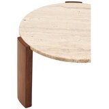 Premier Housewares Rjava/v svetli naravni barvi okrogla klubska mizica z marmorno mizno ploščo ø 60 cm Palermo – | Shoptok.si