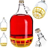 KADAX steklenica za vino 5L balon dama v košari steklenica za vino 2 kosa + pokrovček, (5000354856) | Shoptok.si