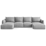 Makamii Svijetlo siva sklopiva kutna garnitura (u obliku slova "U") Leila – | shoptok.hr