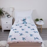 Jerry Fabrics Bela bombažna otroška posteljnina za otroško posteljico 100x135 cm Lilo and Stitch "Ohana White" – | Shoptok.si