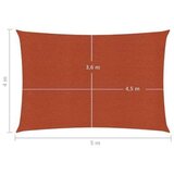 vidaXL Senčno jadro 160 g/m² terakota 4x5 m HDPE | Shoptok.si