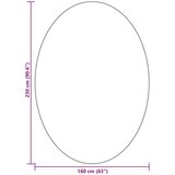  Tepisi Crni Poliester 160 x 230 cm Tepih Ovalni | shoptok.hr