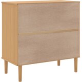  Komoda SENJA smeđa izgled ratana 80x40x80cm masivna borovina | shoptok.hr