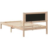 vidaXL Posteljni okvir z oblazinjenim vzglavjem Taupe 100 x 200 cm | Shoptok.si