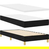 Box spring krevet s madracem Crna 100 x 200 cm tkanina | shoptok.hr