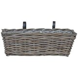 Obesna košara za sadike 2 pcs Siva 48 x 22 x 15 cm Lacak rattan, (5000285950) | Shoptok.si