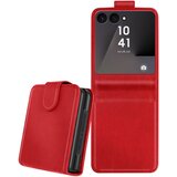 AVIZAR Chesterfield etui za kartice za Samsung Z Flip 7 z magnetnim zavihkom, Rdeča, (5000190282) | Shoptok.si