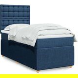  Krevet s oprugama i madracem plavi 90 x 190 cm od tkanine | shoptok.hr
