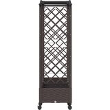  Povišeni krevet s mrežom i krovom Smeđa 207 x 40 x 129 cm PP | shoptok.hr