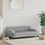Pasja postelja svetlo siva 90x53x30 cm žamet