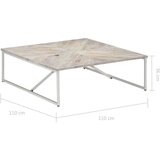 vidaXL Klubska mizica 110x110x36 cm trden mangov les | Shoptok.si