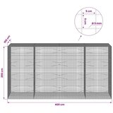  Gabion s žicom debljine 5 mm i mrežom 5x5 cm 400x100x200 cm - 100 cm 200 cm 400 cm | shoptok.hr
