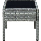 vidaXL vrtna miza siva 75x40x37 cm poli ratan Cene