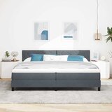  Krevet s opruga kutije Tamno siva 200 x 200 cm Baršun | shoptok.hr