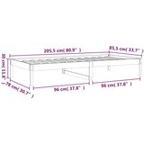  Dnevni ležaj 80 x 200 cm od masivne borovine | shoptok.hr