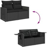  9-dijelni set vrtnih sofa s jastucima crni od poliratana bagrem | shoptok.hr
